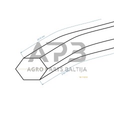 Šešiabriaunis pjaunamosios diržas Brill 35065700/0 AA85 12,5x2161mm Li, 12,5x2212mm La