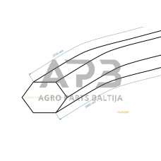 Šešiabriaunis pjaunamosios diržas Craftsman 532165555 AA105 pjaunamosios plotis 36 (91 cm) 12,5x2669mm Li, 12,5x2720mm La