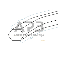Šešiabriaunis pjaunamosios diržas Craftsman LT2000 AA108 pjaunamosios plotis 38 ( 97 cm) 12,5x2743mm Li, 12,5x2794mm La
