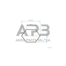 Šešiabriaunis pjaunamosios diržas Husqvarna CTH2038, CTH2238, LT2114CA, LZ12597RB, LZ145H97, LZ145H97RBK AA108 pjaunamosios plotis 38 ( 97 cm) 12,5x2743mm Li, 12,5x2794mm La