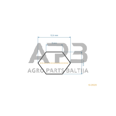 Šešiabriaunis pjaunamosios diržas Sarp SR 135 BSA, SR 135 BST AA90 12,5x2288mm Li, 12,5x2339mm La