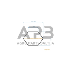 Šešiabriaunis pjaunamosios diržas Yardman HN 7155 754-0470 AA93 pjaunamosios plotis N40 (102 cm) 12,5x2365mm Li, 12,5x2416mm La