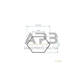 Šešiabriaunis eigos diržas Ariens 022661 AA128 12,7x3233mm Li, 12,7x3304mm La