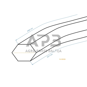 Šešiabriaunis pjaunamosios diržas AL-KO T13-102, T16-102, T17-102 AA91 13x2311mm Li, 13x2362mm La