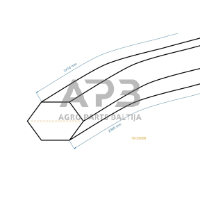 Šešiabriaunis pjaunamosios diržas Gutbrod SPRINT 754-0470 AA93 pjaunamosios plotis N40 (102 cm) 12,5x2365mm Li, 12,5x2416mm La