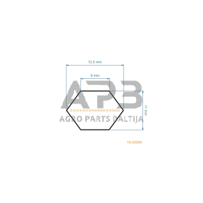 Šešiabriaunis pjaunamosios diržas MTD RH 125, RH 180, HN 7160, HN 7180, HN 7200, TN 7130, TN 7145, B 145, 125/102N, 125/102, 125/40, 145/102, 155/102, TSRH 125 AA93 pjaunamosios plotis N40 (102 cm) 12,5x2365mm Li, 12,5x2416mm La