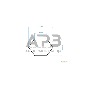 Šešiabriaunis pjaunamosios diržas Partner 145H107RB, RBD, HCRD, HCRDD, P185107HRB, RB, P18H107RB/ RBD, P200107HRB, P20H107RB AA112 pjaunamosios plotis 42 (107 cm) 12,5x2847mm Li, 12,5x2898mm La