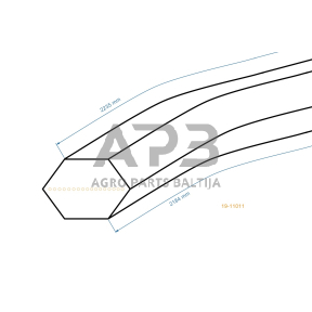Šešiabriaunis pjaunamosios diržas Sabo 52-151, 92-13HB, 92-13HF AA86 12,5x2184mm Li, 12,5x2235mm La