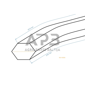 Šešiabriaunis pjaunamosios diržas Viking MT540, MT545, MT580, MT585 AA85 12,5x2161mm Li, 12,5x2212mm La