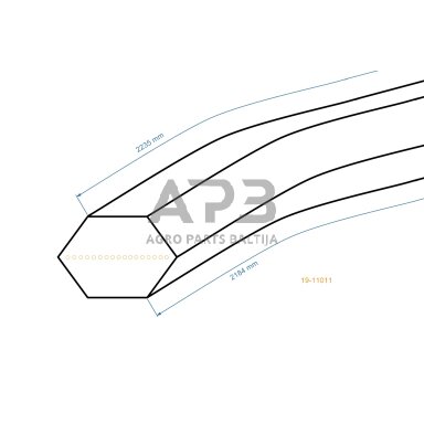 Šešiabriaunis pjaunamosios diržas Sabo 52-151, 92-13HB, 92-13HF AA86 12,5x2184mm Li, 12,5x2235mm La
