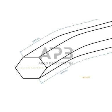Šešiabriaunis pjaunamosios diržas Silverline 18/92 AT, 155/92, Silvertrac 18/92 H, SC 125/92, Silvertrac 18/92 H AA90 12,5x2288mm Li, 12,5x2339mm La