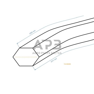 Šešiabriaunis pjaunamosios diržas Solo 560H AA91 13x2311mm Li, 13x2362mm La