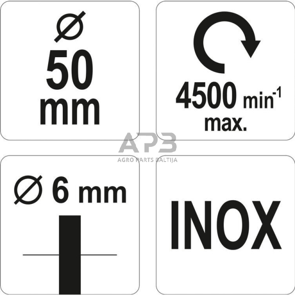 Šepetys vielinis puodo tipo su kotu, garbanotas 50mm su koteliu INOX 1 Šepetys vielinis puodo tipo su kotu, garbanotas 50mm su koteliu INOX 1