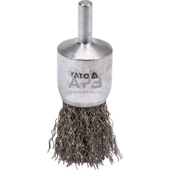 Šepetys vielinis teptuko tipo, garbanotas, 25mm INOX Šepetys vielinis teptuko tipo, garbanotas, 25mm INOX