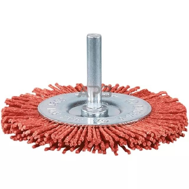 Šepetys nailoninis disko tipo 50mm su koteliu