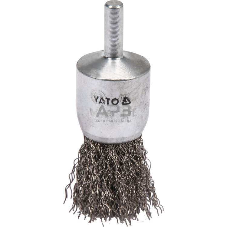 Šepetys vielinis teptuko tipo, garbanotas, 25mm INOX Šepetys vielinis teptuko tipo, garbanotas, 25mm INOX