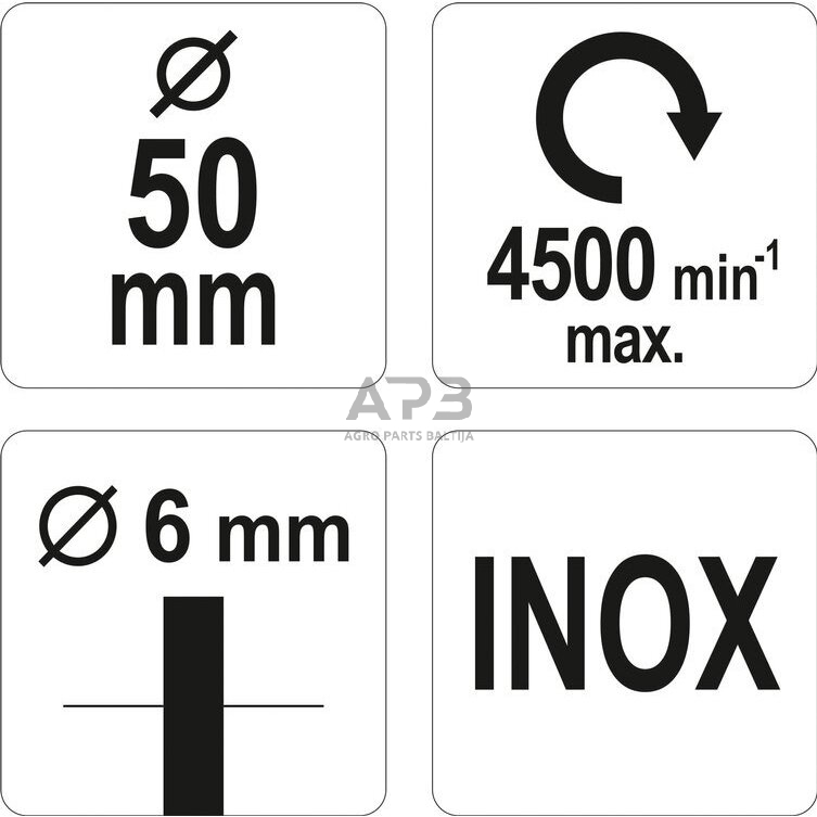 Šepetys vielinis puodo tipo su kotu, garbanotas 50mm su koteliu INOX 1 Šepetys vielinis puodo tipo su kotu, garbanotas 50mm su koteliu INOX 1