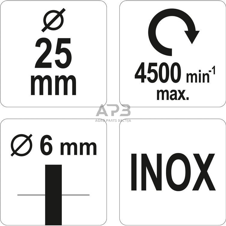 Šepetys vielinis teptuko tipo, garbanotas, 25mm INOX 1 Šepetys vielinis teptuko tipo, garbanotas, 25mm INOX 1