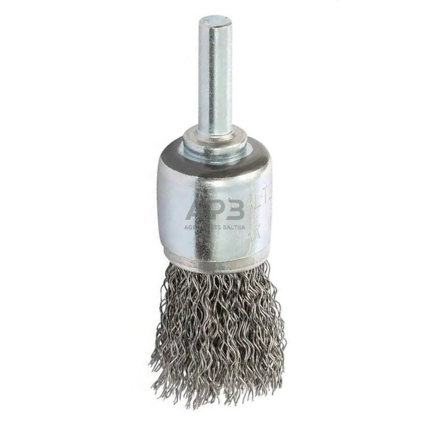 Šepetys INOX teptuko tipo, garbanotas 25mm su koteliu Šepetys INOX teptuko tipo, garbanotas 25mm su koteliu