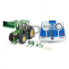 Siku traktorius John Deere 7310R su priekiniu krautuvu ir Bluetooth programėlės valdymu, 6792