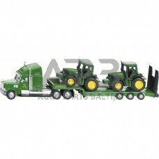 Siku sunkvežimis su žema priekaba ir dviem John Deer traktoriais, 10183700000