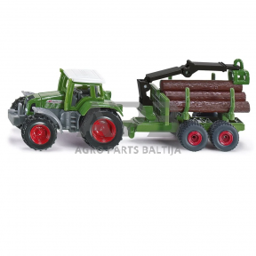 Siku traktorius Fendt su miškininkystės priekaba 1645, 10164500000