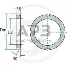 SKF tvirtinimo veržlė M30, KM 06