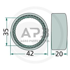 SKF adatinis guolis HK 3520