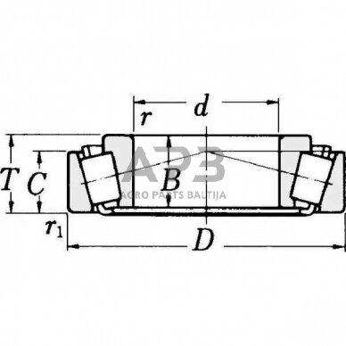 SKF kūginis ritininis guolis 130x60x33,50 mm 1