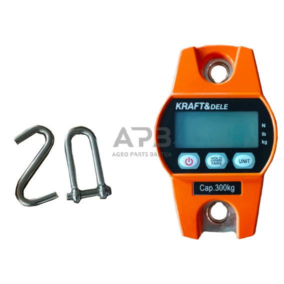 Skaitmeninės pakabinamos svarstyklės su kabliu 300kg Skaitmeninės pakabinamos svarstyklės su kabliu 300kg