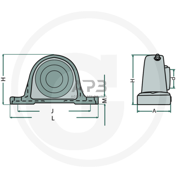 SKF guolių mazgas korpusinis guolis SY 55 TF 1