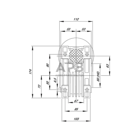 Sliekinis reduktorius GMR0632080B14 I = 20 2