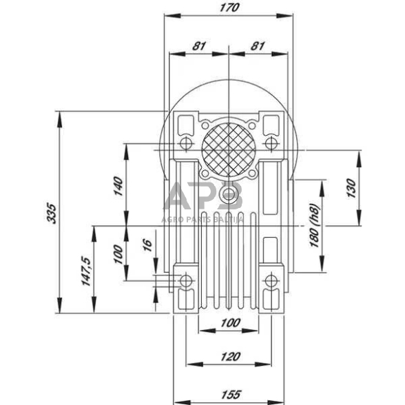 Sliekinis reduktorius GMR13010132B5 I = 10 2 Sliekinis reduktorius GMR13010132B5 I = 10 2