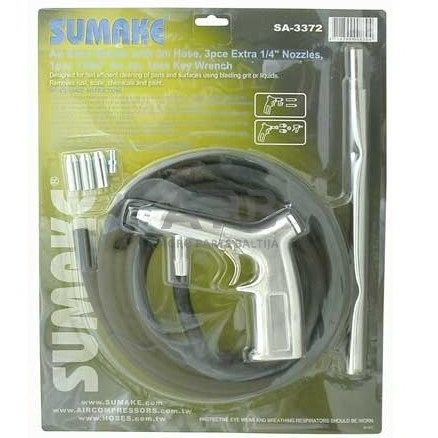 Smėliavimo pistoleto komplektas 8vnt. 1 Smėliavimo pistoleto komplektas 8vnt. 1