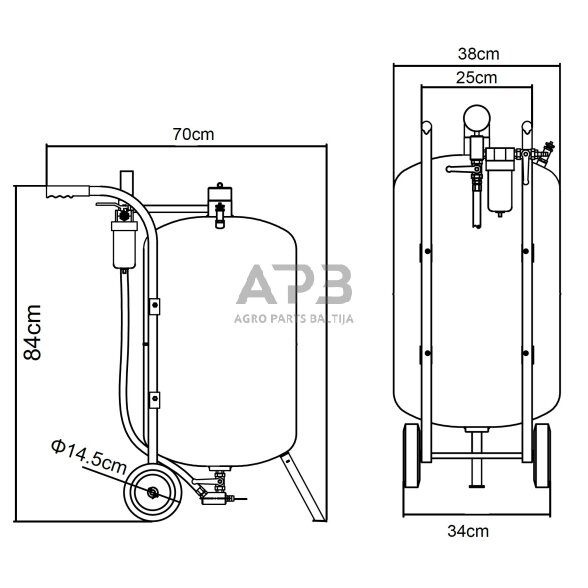 Smėliapūtė 20 galonų (75L) 1 Smėliapūtė 20 galonų (75L) 1