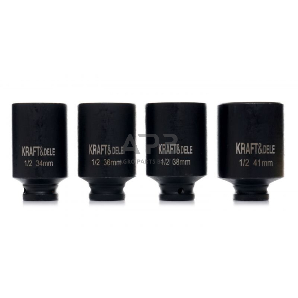 Smūginių galvučių rinkinys 1/2'' 4vnt. 3 Smūginių galvučių rinkinys 1/2'' 4vnt. 3