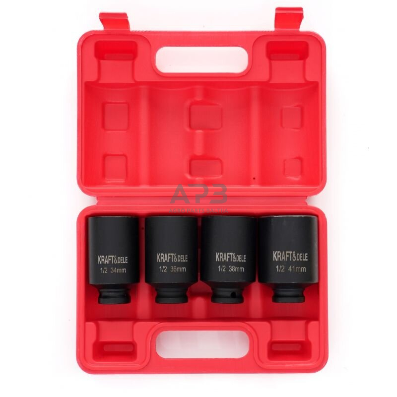 Smūginių galvučių rinkinys 1/2'' 4vnt. 1 Smūginių galvučių rinkinys 1/2'' 4vnt. 1