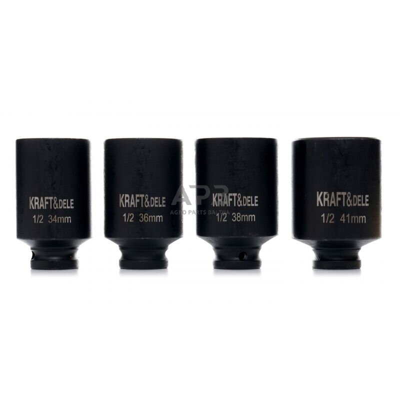 Smūginių galvučių rinkinys 1/2'' 4vnt. 3 Smūginių galvučių rinkinys 1/2'' 4vnt. 3