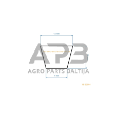 Sodo traktoriuko diržas Dolmar A96,5 13x2486mm La TM-92-14 H, TM-102.18 H, TM-102.20 H, TM-122.22 H, 664062001