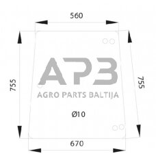 Šoninis kabinos stiklas D4005