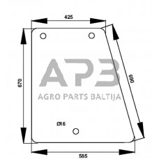 Šoninis kabinos stiklas D7310