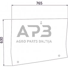 Šoninis kabinos stiklas LH 816810040421KR