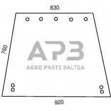 Šoninis kabinos stiklas LH/RH D8077