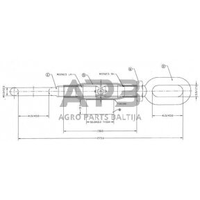 Šoninė prikabinimo sąvarža 275,00 mm – M22 Z700540KR