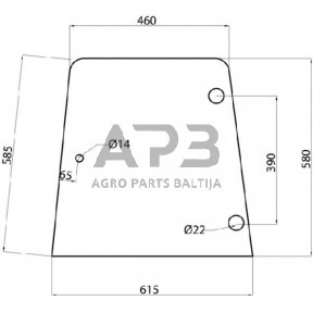 Šoninis kabinos stiklas D6904A