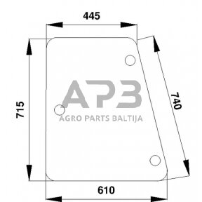 Šoninis kabinos stiklas D7093