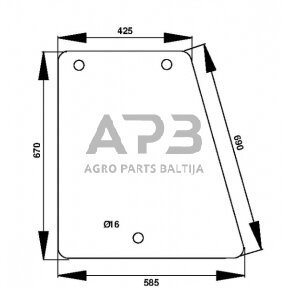 Šoninis kabinos stiklas D7310