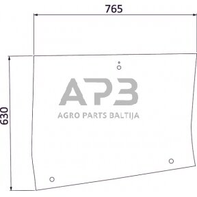 Šoninis kabinos stiklas LH 816810040421KR