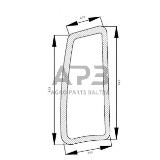 Šoninis kabinos stiklas D7784 Šoninis kabinos stiklas D7784