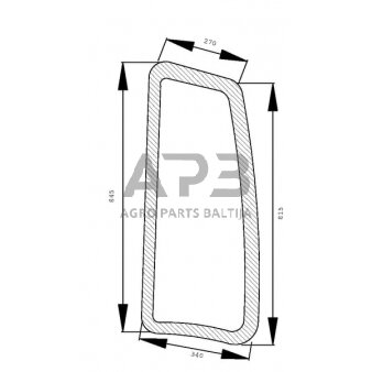 Šoninis kabinos stiklas D7783 Šoninis kabinos stiklas D7783